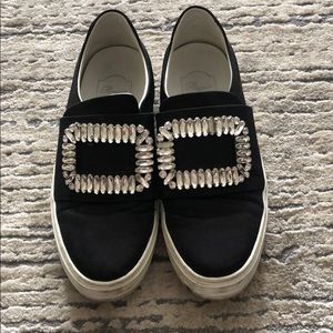 Rhinestone slip on sneakers